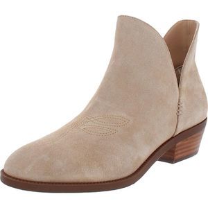 Lauren Ralph Lauren Women’s Prestyn Brown Beige Suede Cowgirl Bootie Size 7